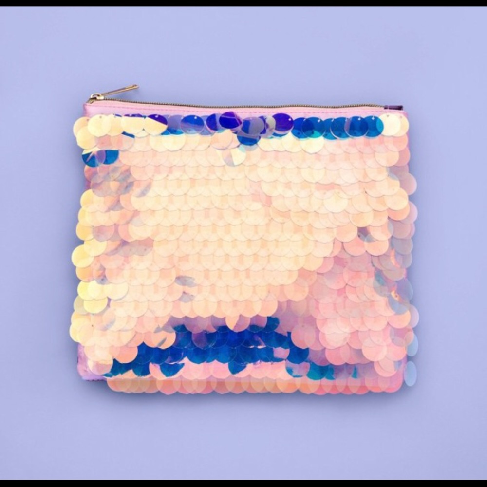 NWT MORE THAN MAGIC pencil case sequin